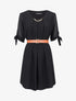 Robe en voile à détail chaîne - noir - 1