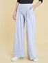 Pantalon ample en coton - bleu ciel - 1
