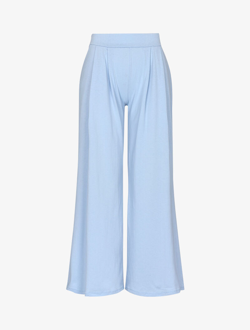 Pantalon ample en coton - bleu ciel - 3
