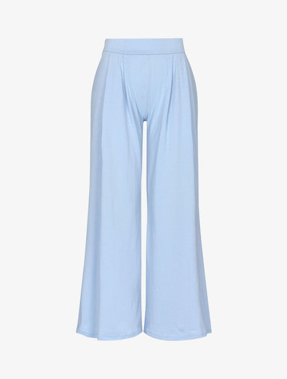 Pantalon ample en coton - bleu ciel - 3