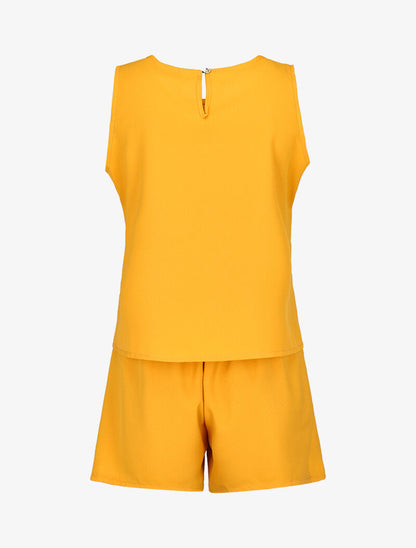 Ensemble débardeur et short fluide - jaune - 2