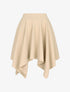 Jupe patineuse asymétrique - beige - 3