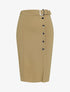Jupe crayon fendu à demi ceinture - taupe - 3