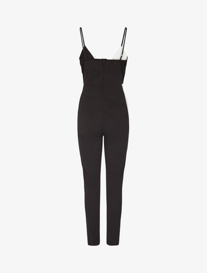 Combinaison slim color block - noir - 2