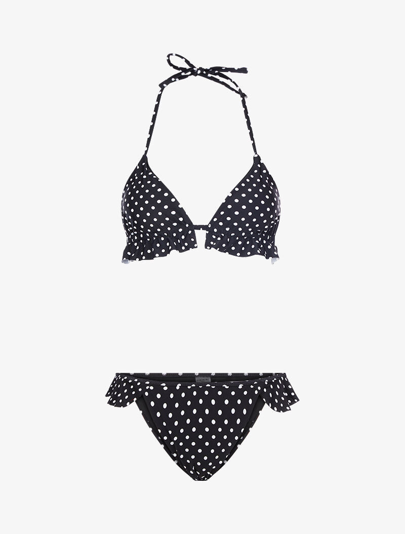 Bikini à imprimé pois - noir - 3