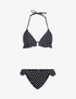 Bikini à imprimé pois - noir - 3