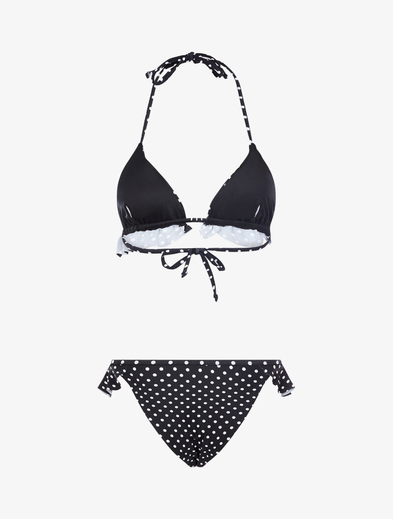 Bikini à imprimé pois - noir - 2