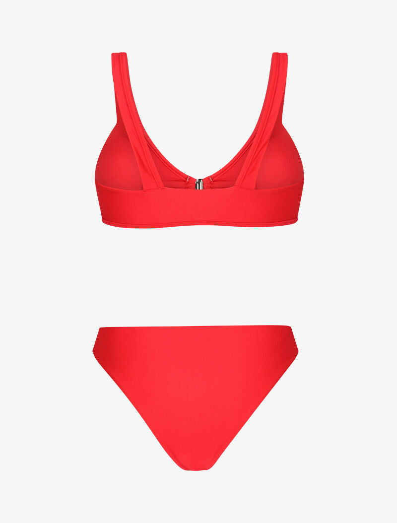 Bikini triangle à clip - corail - 2