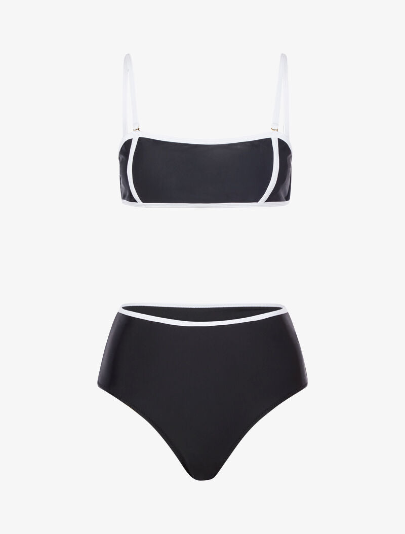 Bikini à culotte taille haute - noir - 3
