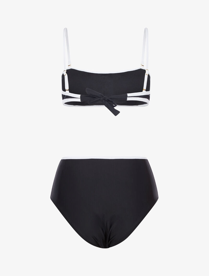 Bikini à culotte taille haute - noir - 2