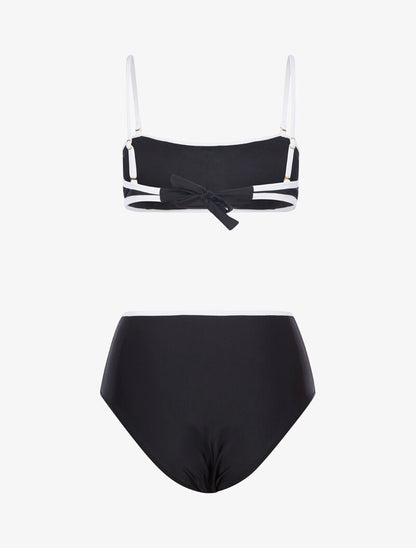 Bikini à culotte taille haute - noir - 2