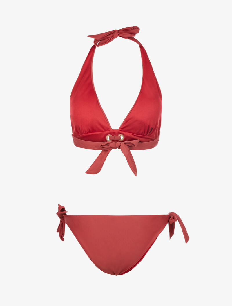 Bikini à détails oeillets - rose foncé - 2