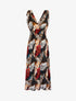 Robe longue cache coeur imprimé jungle - noir - 3