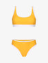 Bikini brassière à bords contrastants - moutarde - 3