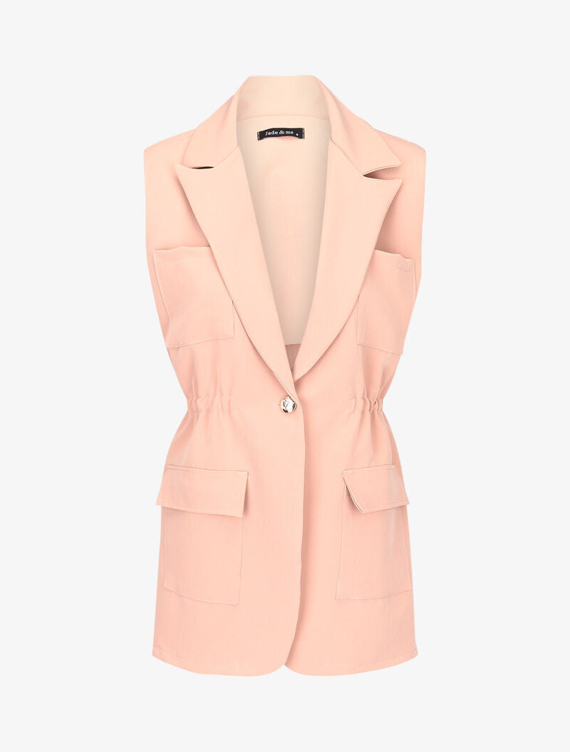 Blazer cintrée stylisée - rose - 3