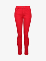 Jean taille haute extra long - rouge - 3