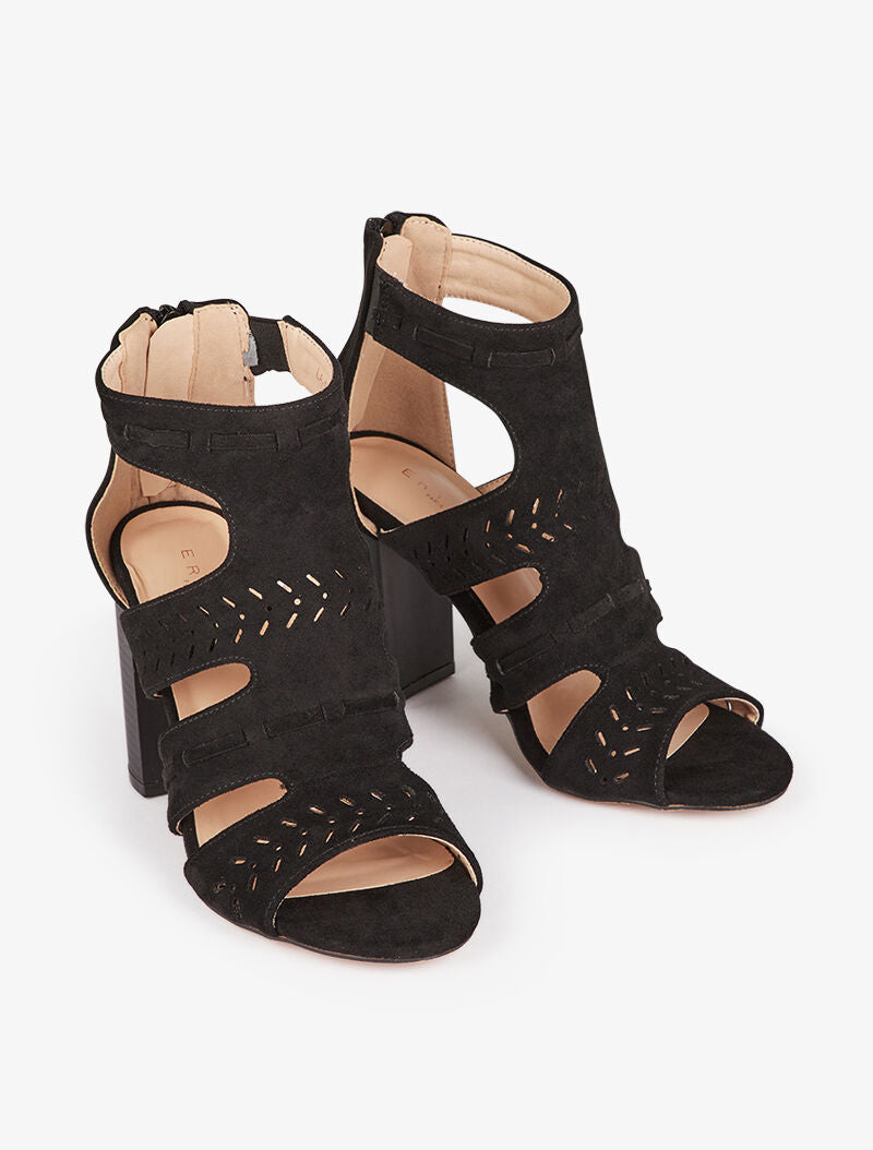 Sandales style bottines à découpes - noir - 4