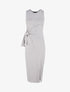 Robe à empiècements à nouer - gris clair - 4