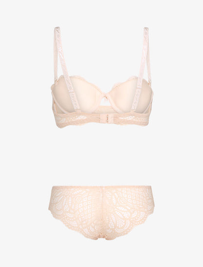 Ensemble broderie stylisée - pêche - 2