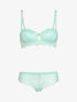 Ensemble broderie stylisée - vert d&