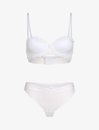 Ensemble à liserés élastiqués - blanc - 3