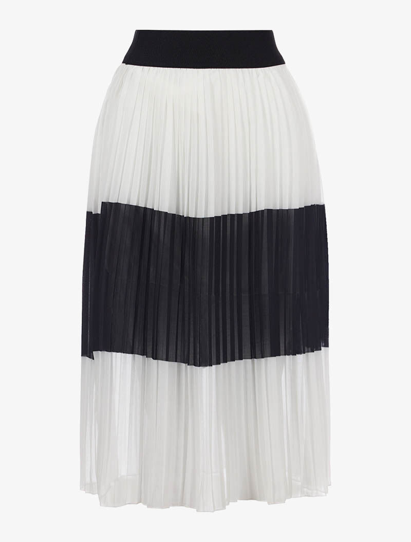 Jupe voile froissée - noir - 1