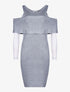 Robe-pull manches voile - gris - 3
