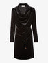 Robe velours col bénitier - noir - 3