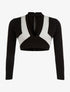 Crop-top graphique - noir/blanc - 1
