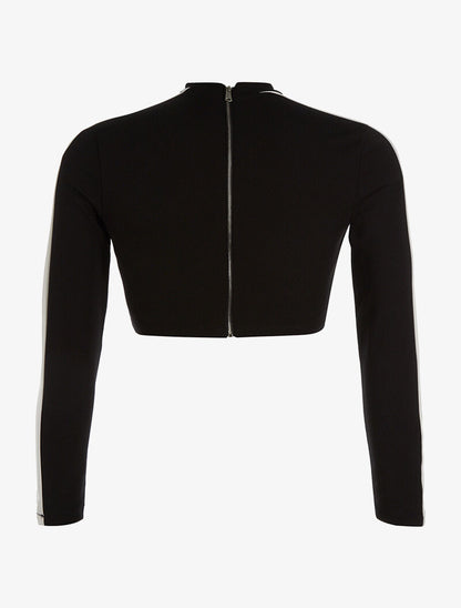 Crop-top graphique - noir/blanc - 2