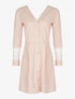 Robe fluide dos dentelle - rose - 1