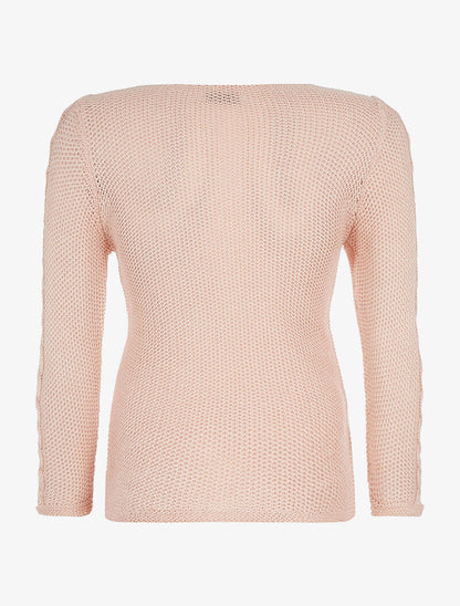 Pull côtés torsadés - rose - 2
