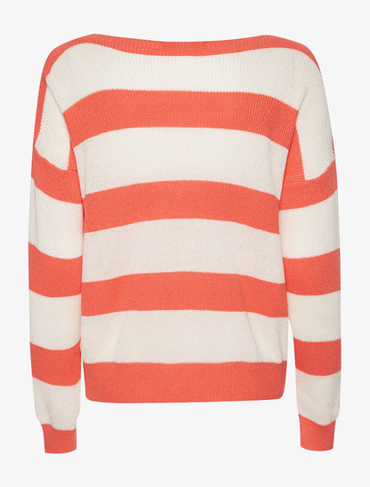 Pull à rayures basic - orange - 2