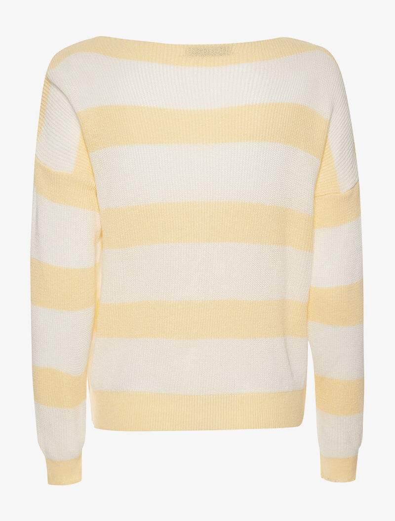 Pull à rayures basic - jaune - 2