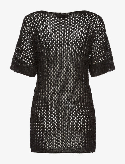 Robe-pull filet - noir - 2