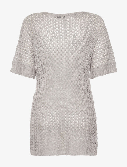 Robe-pull filet - gris - 2