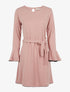 Robe fluide manches volantées - rose - 3