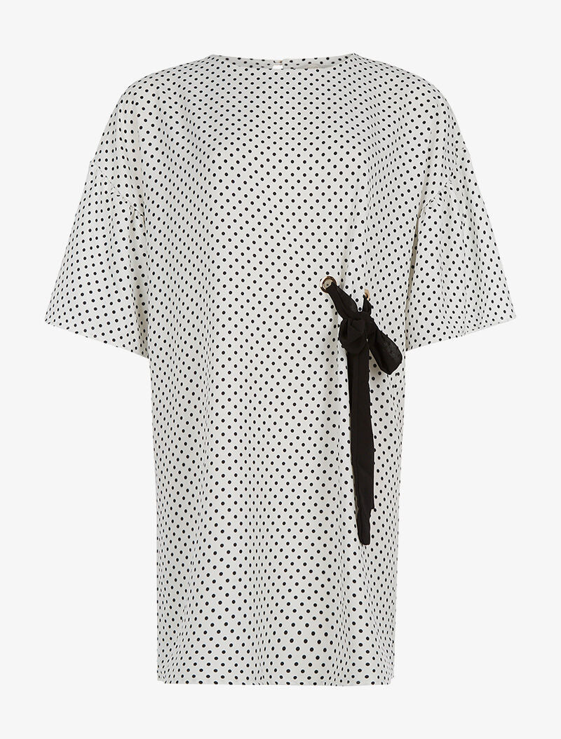 Robe ample à pois - blanc - 2