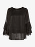 Blouse lignes irisées - noir - 1