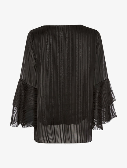 Blouse lignes irisées - noir - 2