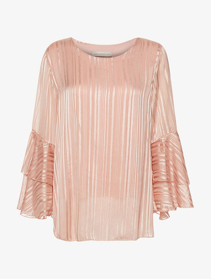 Blouse lignes irisées - rose - 1
