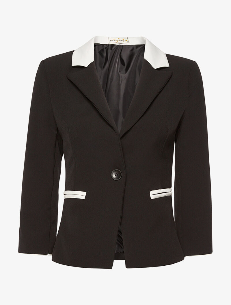 Veste bicolore - noir - 5