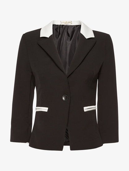 Veste bicolore - noir - 5