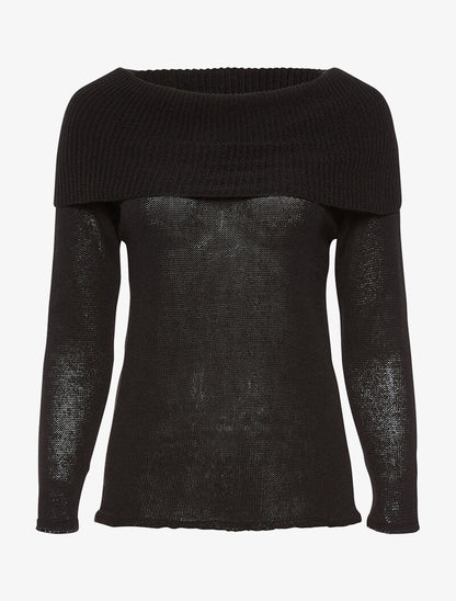 Pull basic col châle - blanc - 1