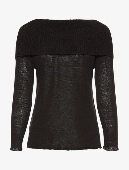 Pull basic col châle - blanc - 2