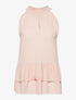 Top mousseline bas volanté - rose - 1