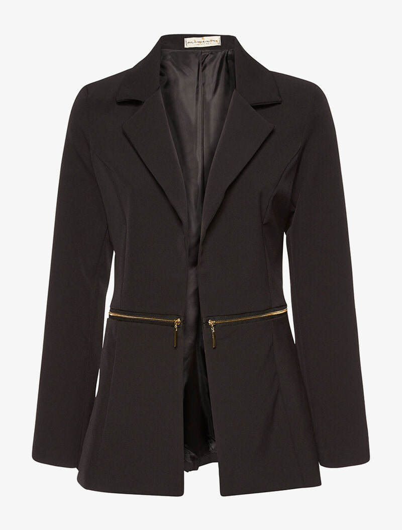 Blazer à longs zips - noir - 1
