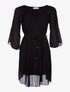Robe plissée ceinturée - noir - 3