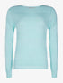 Pull bandes maille en relief - bleu - 3