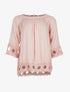 Blouse ample plis délavés - rose - 3